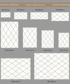 Tapis de couloir losange poils longs Artisan - blanc/gris Tapis de couloir losange poils longs Artisan - blanc/gris