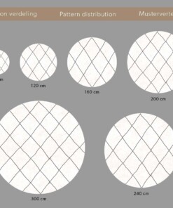 Tapis Rond losange poils longs Artisan - blanc/gris Tapis Rond losange poils longs Artisan - blanc/gris