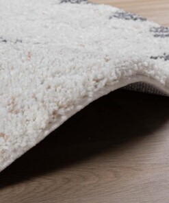 Tapis poils longs Rond berbère Artisan - blanc/gris - close up zijkant, thumbnail Tapis poils longs Rond berbère Artisan - blanc/gris - close up zijkant, thumbnail