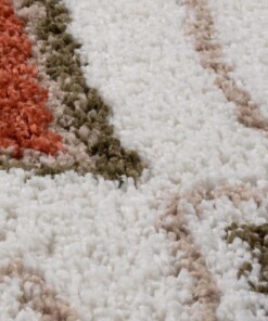 Tapis poils longs bohème Rond Artisan - blanc/Multicolore - close up materiaal, thumbnail Tapis poils longs bohème Rond Artisan - blanc/Multicolore - close up materiaal, thumbnail