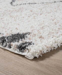 Tapis de couloir poils longs berbère Artisan - blanc/gris - close up hoek, thumbnail Tapis de couloir poils longs berbère Artisan - blanc/gris - close up hoek, thumbnail