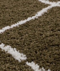 Tapis poils longs losange Artisan - vert olive/blanc - close up materiaal, thumbnail Tapis poils longs losange Artisan - vert olive/blanc - close up materiaal, thumbnail