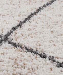 Tapis de couloir losange poils longs Artisan - blanc/gris - close up materiaal, thumbnail Tapis de couloir losange poils longs Artisan - blanc/gris - close up materiaal, thumbnail