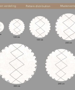 Tapis poils longs Rond berbère Artisan - blanc/gris Tapis poils longs Rond berbère Artisan - blanc/gris