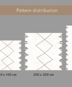 Tapis poils longs Carré berbère Artisan - blanc/gris Tapis poils longs Carré berbère Artisan - blanc/gris