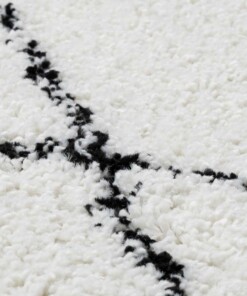 Tapis de couloir poils longs berbère Artisan - blanc/noir - close up materiaal, thumbnail Tapis de couloir poils longs berbère Artisan - blanc/noir - close up materiaal, thumbnail
