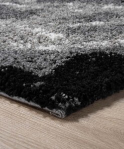 Tapis de couloir poils longs marbre Artisan - gris - close up hoek, thumbnail Tapis de couloir poils longs marbre Artisan - gris - close up hoek, thumbnail