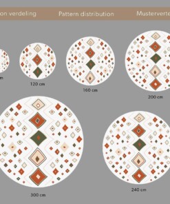 Tapis poils longs bohème Rond Artisan - blanc/Multicolore Tapis poils longs bohème Rond Artisan - blanc/Multicolore