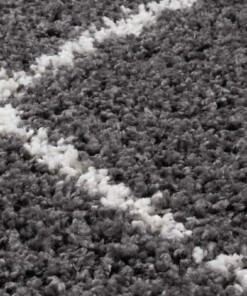 Tapis poils longs Rond losange Habitat - gris/blanc - close up materiaal, thumbnail