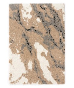 Tapis poils longs marbre Artisan - beige - overzicht