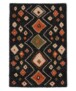 Tapis bohème poils longs Artisan - Anthracite/Multicolore - overzicht, thumbnail
