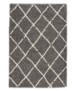Tapis poils longs losange Habitat - gris/blanc - overzicht, thumbnail