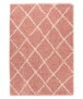 Tapis poils longs losange Habitat - rose/blanc - overzicht, thumbnail
