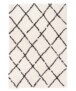 Tapis poils longs losange Habitat - blanc/noir - overzicht, thumbnail