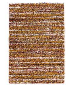 Tapis poils longs rayé Artisan - Multicolore/jaune moutarde - overzicht
