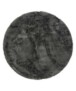Tapis Rond moelleux poils longs - Comfy Plus - gris foncé - overzicht, thumbnail