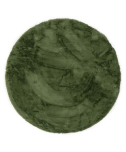 Tapis Rond moelleux poils longs - Comfy Plus - vert olive - overzicht
