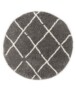 Tapis poils longs Rond losange Artisan - gris/blanc - overzicht, thumbnail