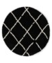 Tapis poils longs Rond losange Habitat - noir/blanc - overzicht, thumbnail