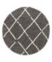 Tapis poils longs Rond losange Habitat - gris/blanc - overzicht, thumbnail