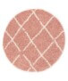 Tapis poils longs Rond losange Habitat - rose/blanc - overzicht, thumbnail