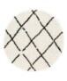 Tapis poils longs Rond losange Habitat - blanc/noir - overzicht, thumbnail