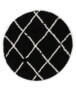 Tapis poils longs Rond losange Habitat - noir/blanc - overzicht, thumbnail