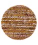 Tapis poils longs Rond rayé Artisan - Multicolore/jaune moutarde - overzicht, thumbnail
