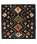 Tapis bohème Carré poils longs Artisan - Anthracite/Multicolore - overzicht, thumbnail
