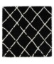 Tapis poils longs Carré losange Artisan - noir/blanc - overzicht, thumbnail