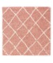 Tapis poils longs Carré losange Habitat - rose/blanc - overzicht, thumbnail