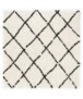 Tapis poils longs Carré losange Habitat - blanc/noir - overzicht, thumbnail