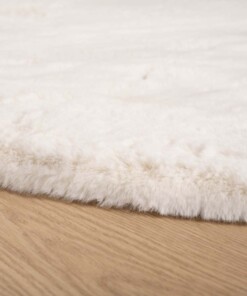 Tapis Rond moelleux poils longs - Comfy Plus - blanc - close up zijkant, thumbnail Tapis Rond moelleux poils longs - Comfy Plus - blanc - close up zijkant, thumbnail