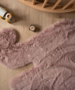 Tapis enfant moelleux Éléphant - Fluffy rose - overzicht sfeer