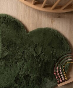 Tapis Coeur moelleux - Fluffy vert olive - overzicht sfeer