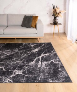 Tapis marbre lavable - Moderna noir - sfeer