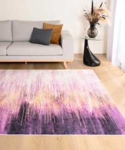 Tapis Moderne lavable - Moderna or/violet - sfeer