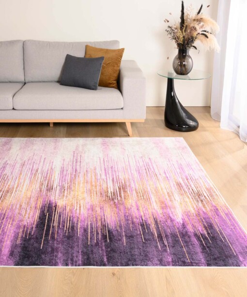 Tapis Moderne lavable - Moderna or/violet - sfeer
