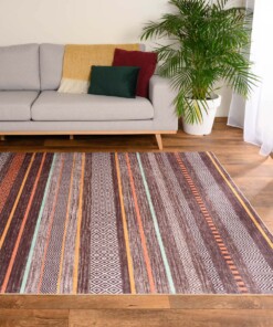 Tapis rétro lavable - Moderna marron/multicolore - sfeer