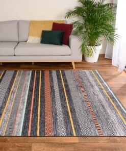 Tapis rétro lavable - Moderna gris/multicolore - sfeer