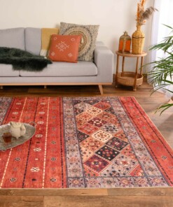 Tapis rétro lavable - Moderna terracota - sfeer