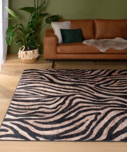 Tapis Zèbre lavable - Moderna noir/marron - sfeer