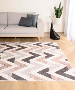 Tapis Zig zag lavable - Moderna marron - sfeer