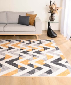Tapis Zig zag lavable - Moderna jaune - sfeer