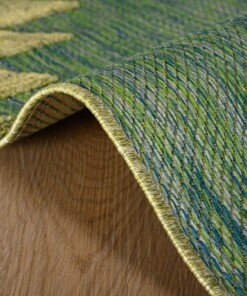 Tapis d'extérieur losange Aztek - Verano bleu/vert