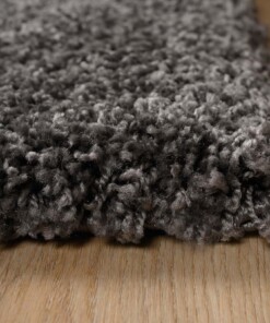 Tapis poils longs Carré - Shaggy Grand gris foncé - close up hoek, thumbnail Tapis poils longs Carré - Shaggy Grand gris foncé - close up hoek, thumbnail