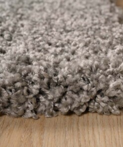 Tapis Carré - Shaggy Grand gris clair - close up hoek, thumbnail Tapis Carré - Shaggy Grand gris clair - close up hoek, thumbnail
