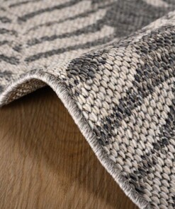 Tapis d'extérieur Rond Feuilles de Palmier Sunny - gris foncé - close up zijkant, thumbnail Tapis d'extérieur Rond Feuilles de Palmier Sunny - gris foncé - close up zijkant, thumbnail