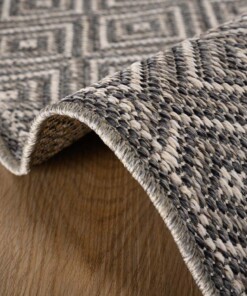Tapis d'extérieur Rond losange Sunny Gem - gris - close up zijkant, thumbnail Tapis d'extérieur Rond losange Sunny Gem - gris - close up zijkant, thumbnail
