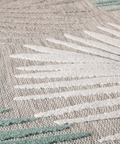 Tapis d'extérieur Feuilles - Verano blanc/menthe Tapis d'extérieur Feuilles - Verano blanc/menthe